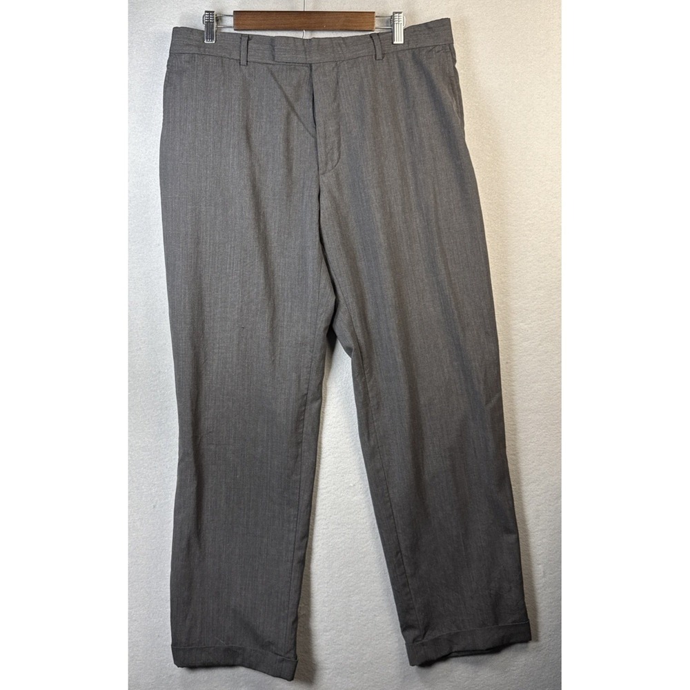 Hugo Boss Classic Dress Pants Mens 36x32 Virgin Wool Cuffed USA Made James Brown